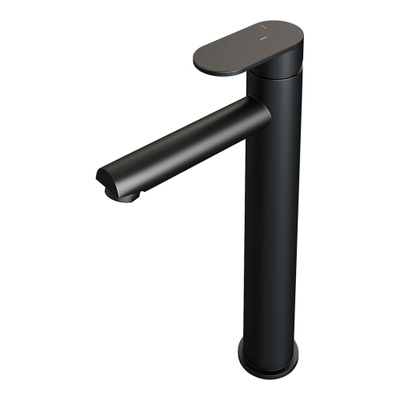 Brauer Black Edition Robinet de lavabo rehaussé économiseur d'énergie Noir mat