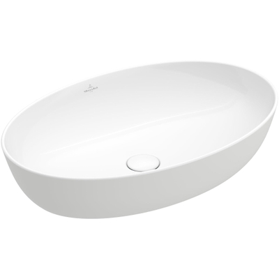 Villeroy & Boch Artis opzetwastafel ovaal - 61x41cm - zonder overloop CeramicPlus - White Alpine (glans wit)