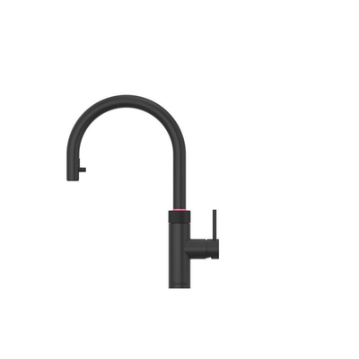 Quooker BE Flex Round Robinet d'eau bouillante - bec pivotant & extractible - réservoir PRO3 - eau bouillante - noir
