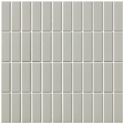 The Mosaic Factory London Carrelage mosaïque rectangulaire 7.3x2.3x0.6cm pour le sol pour l'intérieur et l'extérieur céramique gris