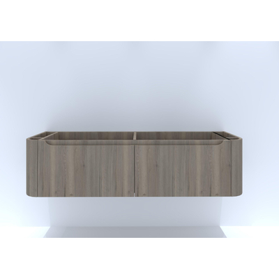 H&R badmeubelen Juice Wastafelonderkast - 160x45x40cm - afgeronde hoeken - 2 lades - geïntegreerde greep - charleston