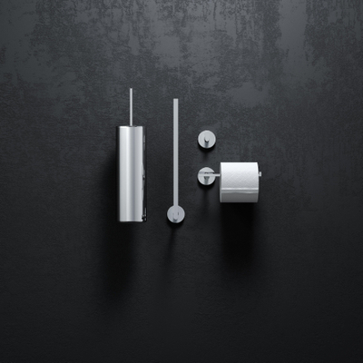 Clou Flat Ensemble d'accessoires de toilette - 4 pièces - chrome