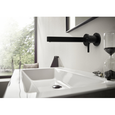 Hansgrohe Finoris ensemble de finition pour mitigeur de lavabo encastré 1- levier noir mat