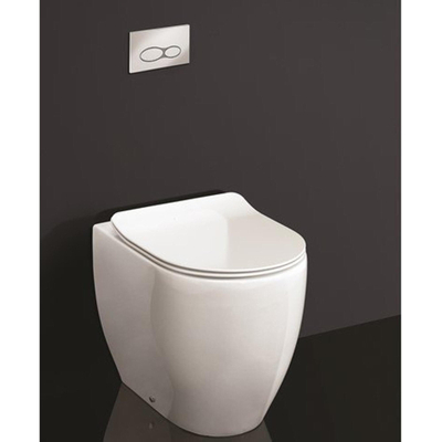 Crosswater Glide II Staand Toilet - 36.5x51x42.5cm - spoelrandloos - zonder zitting- - rimless - back-to-wall - wit glans