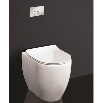 Crosswater Glide II Staand Toilet - 36.5x51x42.5cm - spoelrandloos - zonder zitting- wit glans