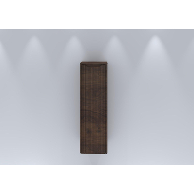 H&R badmeubelen Juice Hoge Kast - 40x35x130cm - met ronde hoeken - 3D-front - 1 deur - rechtsdraaiend - dark oak