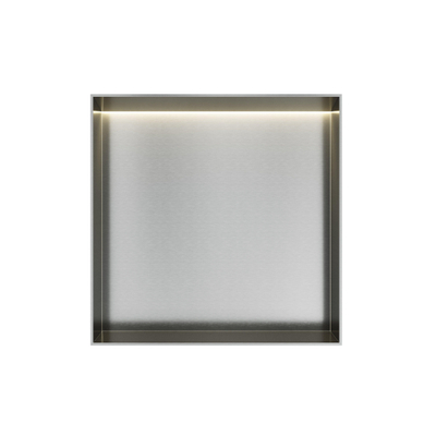 Hotbath &MORE Inbouwbox of inbouwnis - 30x30x10 - frameless + LED - RVS 316