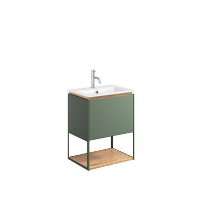 Crosswater Mada Ensemble de meuble - 50x36.7x61cm - lavabo - 1 trou de robinet - open frame - Sage Green