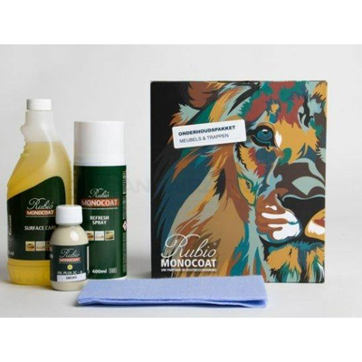 Forzalaqua kit d'entretien pour chêne massif couleur smoke incluant éponge abrasive, chiffon et huile