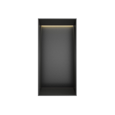 Hotbath &MORE Boîte encastrée ou niche encastrée 30x15x10cm sans cadre + LED PVD gunmetal brossé