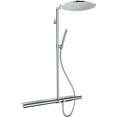 Axor 800 ShowerSolutions ensemble de douche pluie apparent – thermostatique – douche de tête Ø 35 cm – douchette bâton 2 jets – chrome