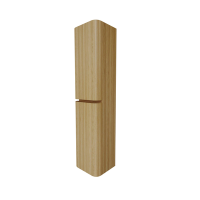 Royal Plaza Terra Armoire haute - 170x35x40cm - 2 portes - coins arrondis - sandwood (chêne clair)