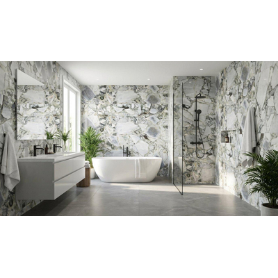 Carreau mural et de sol Energieker White Beauty - 120x60cm - 9mm - rectifié - Gris foncé