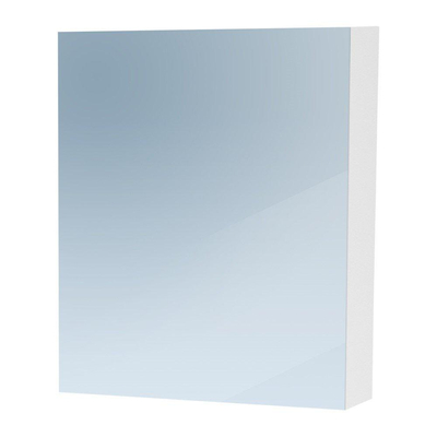 BRAUER Dual Spiegelkast - 60x70x15cm - 1 rechtsdraaiende spiegeldeur - MDF - hoogglans wit