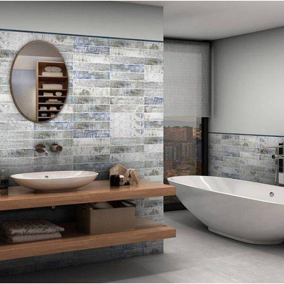 Terravito Pavero wandtegel - 7.5x30cm - Rechthoek - 8.6mm - Wood White mat