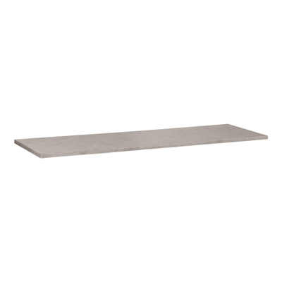 BRAUER Concrete Plan de lavabo - 160x46x3cm - sans trou de robinet - béton gris moucheté avec revêtement