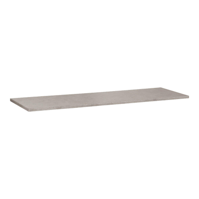 BRAUER Concrete Wastafelblad - 160x46x3cm - zonder kraangat - gecoat beton grijs gemêleerd