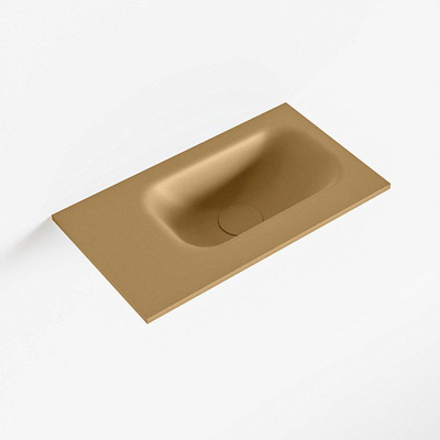 Mondiaz EDEN Lavabo - 40x23x0.9cm - vasque à droite - sans trous de robinet - pour meuble de WC - Solid surface - Oro