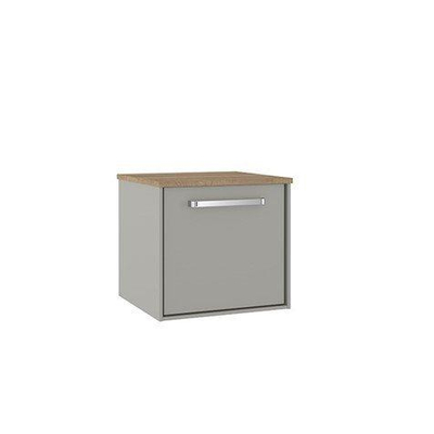 Crosswater Infinity Badkamermeubelset - wastafelblad windsor oak - onderkast 50x45x45cm - 1 lade - storm - storm grey (grijs)
