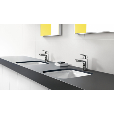 Hansgrohe Logis 1 greeps wastafelkraan - 100 - coolstart - zonder afvoer - mat zwart