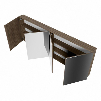 Mondiaz CUBB Spiegelkast - 200x70x16cm - 4 deuren - mocha