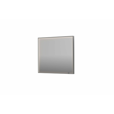 INK SP19 miroir - 90x4x80cm rectangulaire en cadre acier incl dir LED - chauffage - changement de couleur - dimmable et interrupteur - inox brossé