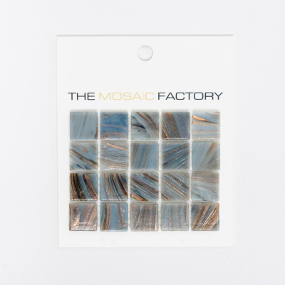 SAMPLE The Mosaic Factory Amsterdam carreau mosaïque 2x2x0.4cm pour mur et sol pour intérieur et extérieur carré Verre Gris Moyen