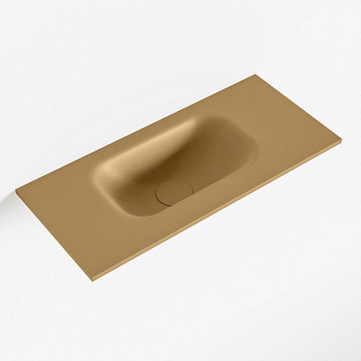 Mondiaz EDEN Plan sous vasque - 50x23x0.9cm - vasque gauche - sans trou de robinet - Solid Surface - pour meuble lave-main - Oro