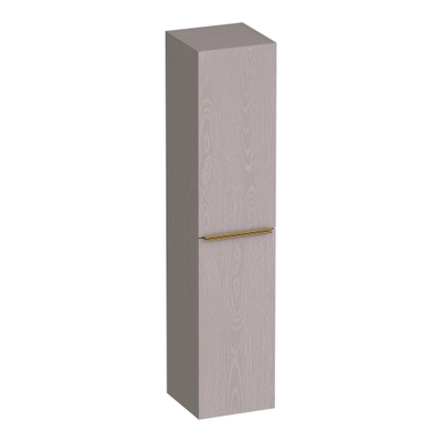 BRAUER Elevate armoire de salle de bains - 160x35x35cm - sans poignées rapportées - 2 portes - ouverture à gauche ou à droite - Timber Greige