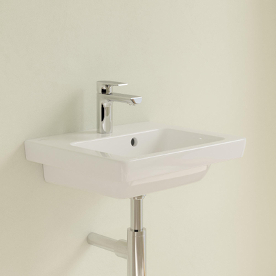 Villeroy & Boch Subway 2.0 fontein - 45x37cm - met kraangat - met overloop - White Alpine (glans wit)