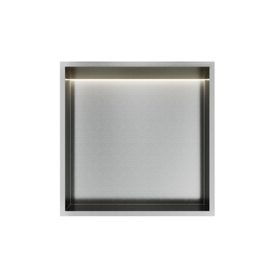 Hotbath &MORE Boîte encastrable ou niche encastrée 30x30x10cm avec LED IP44 RVS 316
