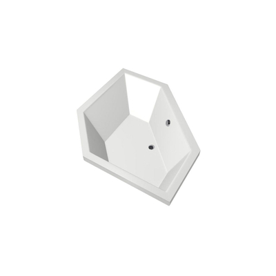 Xenz Society Baignoire d'angle - 145x145x53 - bonde centrale - acrylique - blanc