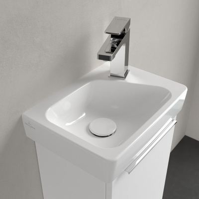 Villeroy & Boch Architectura Fontein - 26.5x36cm - 1 kraangat rechts - met overloop - White Alpine (glans wit)