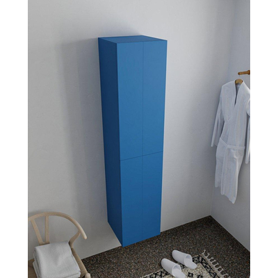 Mondiaz BEAM Colonne de salle de bain suspendu 35x160cm 2 portes Couleur Jeans