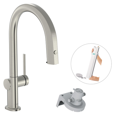 Hansgrohe Aqittura système à soda 210 finition acier inoxydable