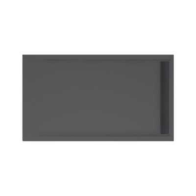 Xenz Easy Tray douchevloer - 140x80x5cm - acryl - zonder gootcover - ebony