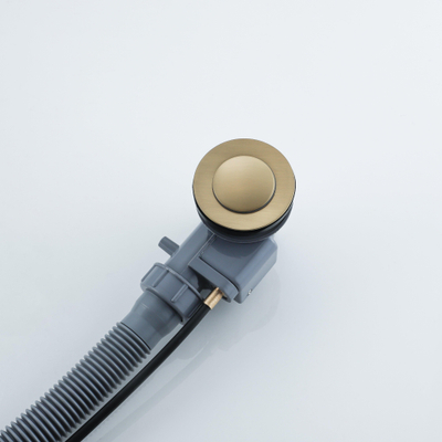 Fortifura Calvi Badafvoercombinatie - draaibediening - geschikt - voor bodemdikte 10-20mm - geborsteld messing (goud)
