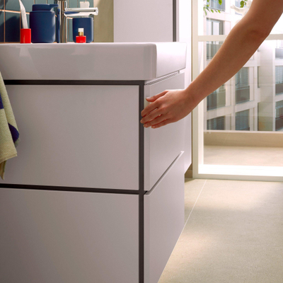 Hansgrohe Xilesa E Meuble sous‑lavabo – 58×47 cm – 2 tiroirs – blanc mat