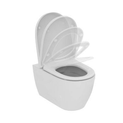 Ideal standard I.life WC suspendu - 53.5x35cm - sans bride de rinçage - softclose - blanc brillant