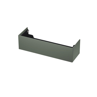 INK Wastafelonderkast - 140x45x37.6cm - 1 lade - push to open - met recht opdekfront - MDF lak - Mat beton groen