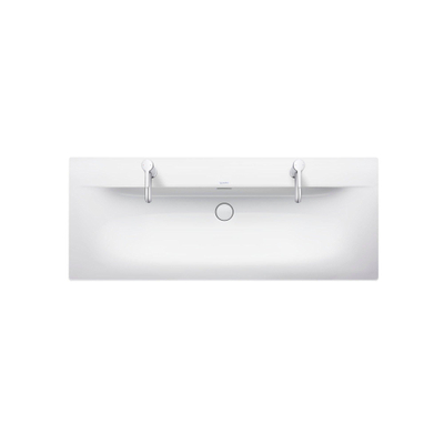 Duravit Viu Meubelwastafel - 2 kraangaten - met overloop - 123x49cm - wit