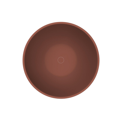 Arcqua Prince waskom - opbouw - rond - 38cm - mat terracotta