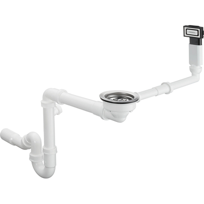 Hansgrohe D16-10 mechanische afvoerset voor enkele waskom graniet chroom