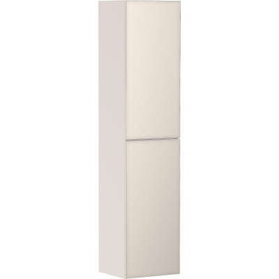 Hansgrohe Xevolos E Armoire haute - 176x40x37cm - 2 portes - façade metallic sand beige - push to open - charnière à droite - sand matt beige