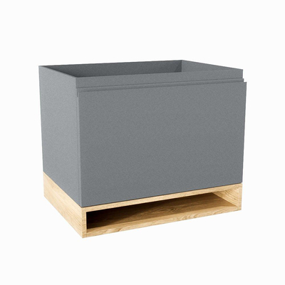 Mondiaz FLOTT wastafelonderkast - 60x45x50cm - 1 lade - softclose - Plata