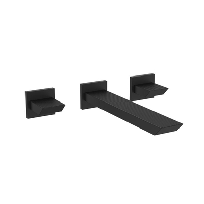 Crosswater Limit Robinet de lavabo - 3 trous - encastré - Noir mat