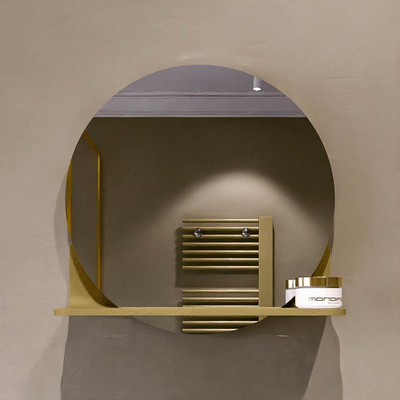 Mondiaz SPOT Miroir de salle de bains - rond 40cm - tablette miroir - couleur Oro