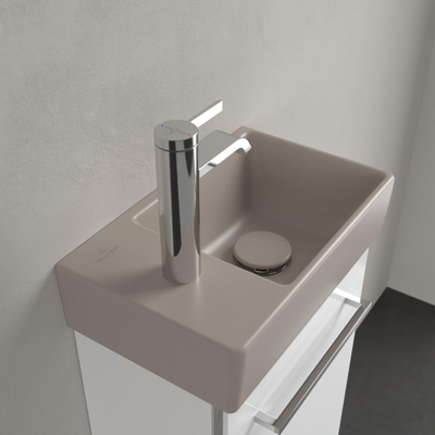 Villeroy & Boch Avento fontein - 36x22cm R - 1 kraangat - zonder overloop CeramicPlus - almond (beige)