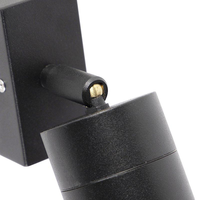 QAZQA Solo Wandlamp - 1 lamp - 6cm - IP44 - Cilinder - Zwart