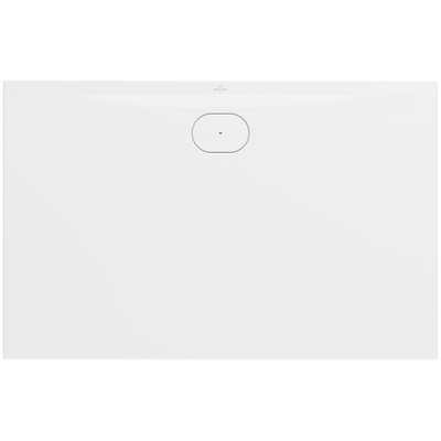 Villeroy & Boch Ecora douchebak - 140x90x3.5cm - afvoer lange zijde - stone white (wit)
